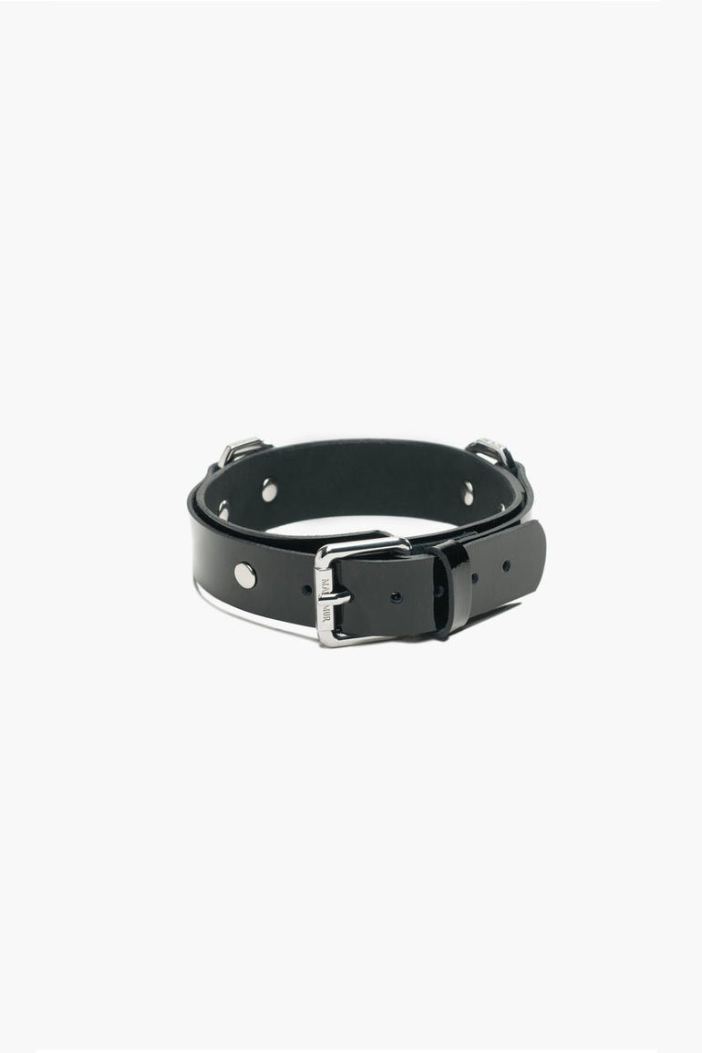 Garsia Collar & Bracelets Set in Patent Leather - accessories - EU MARIEMUR